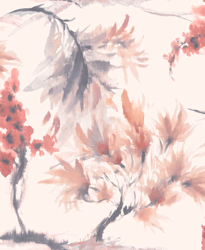 Обои 1838 Wallcoverings Capri Mimosa Red Clay 1905-124-06